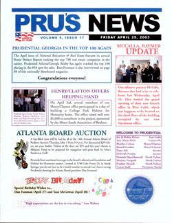 Prudential Ga Realty newsletter